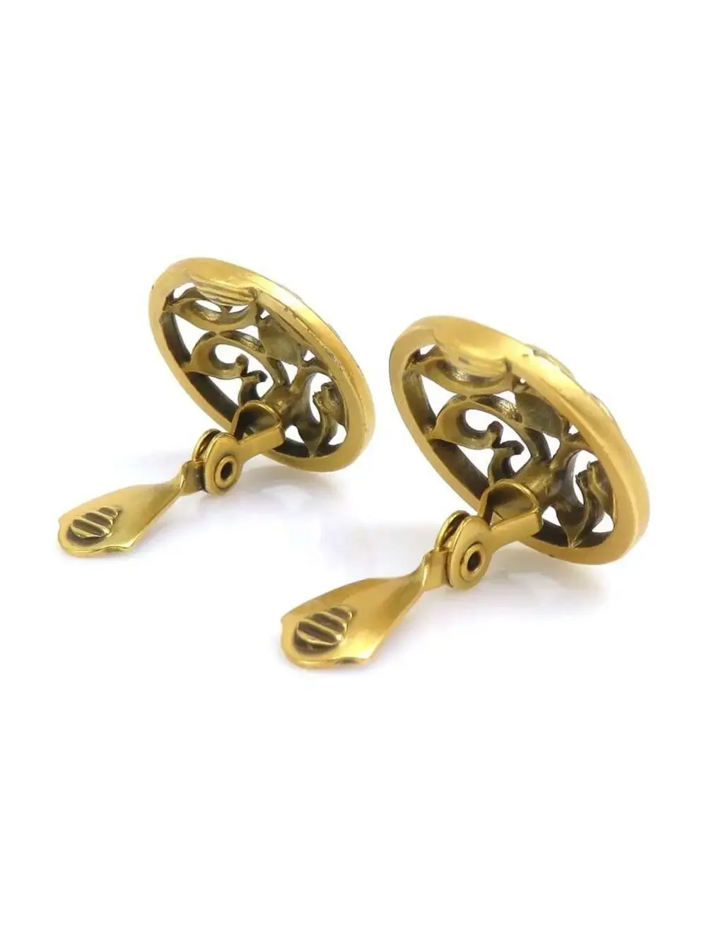 Auth Yves Saint Laurent Earrings Gold #303027Y12B